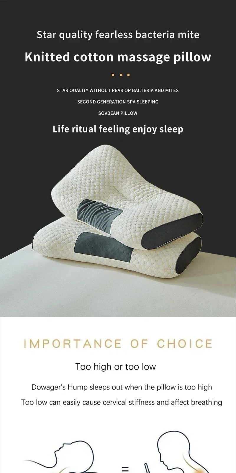 Premium Memory Foam Cervical Pillow – Sleep Without Neck Pain