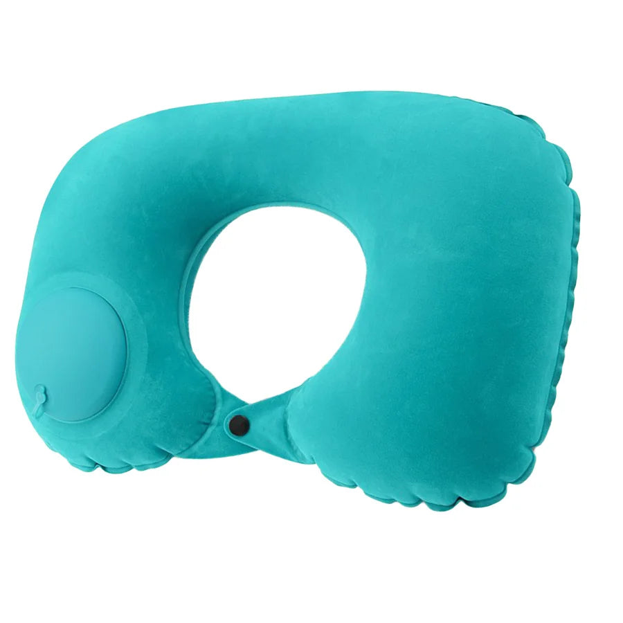 Inflatable Travel Neck Pillow – Compact Ergonomic Support for Airplane, Car & Office