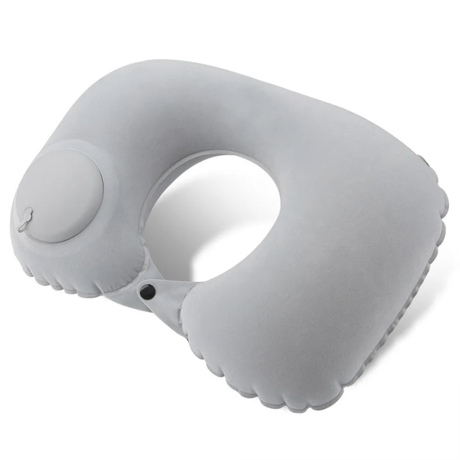 Inflatable Travel Neck Pillow – Compact Ergonomic Support for Airplane, Car & Office