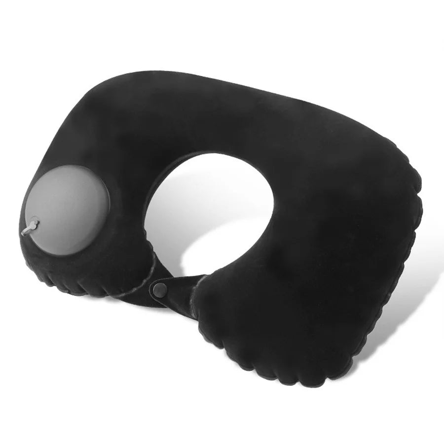 Inflatable Travel Neck Pillow – Compact Ergonomic Support for Airplane, Car & Office